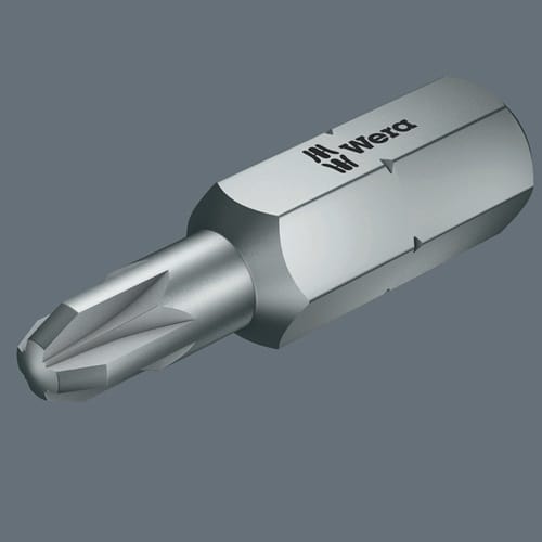 WERA Bit 851/1 851/1 RZ 1/4 Zoll PH 2 L.25mm zähh.+mit reduziertem Schaft WERA