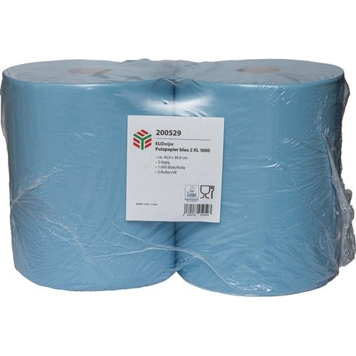ELOS Putztuch ELOwipe XL L.ca.360 mxB.ca.360mm blau 2-lag.2 Rl.à 1000 Bl.ELOS