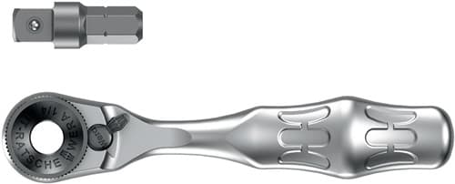 WERA Bit-/Hebelumschaltknarre 8001 A Zyklop 1/4 Zoll direkte Bitaufn.L.87mm 60 Z.WERA