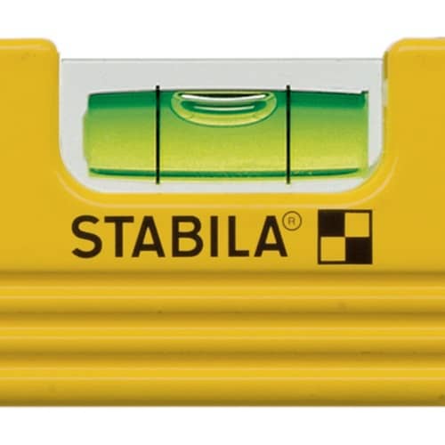 STABILA Torpedowasserwaage 81 S 25cm Alu.gelb ± 0,5 mm/m o.Gürteltasche 0,5 mm/m STABILA