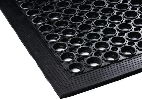 Anti-Ermüdungsmatte B.0,9m L.1,5m D.12mm schwarz NR/SBR o.Gewebeeinlage