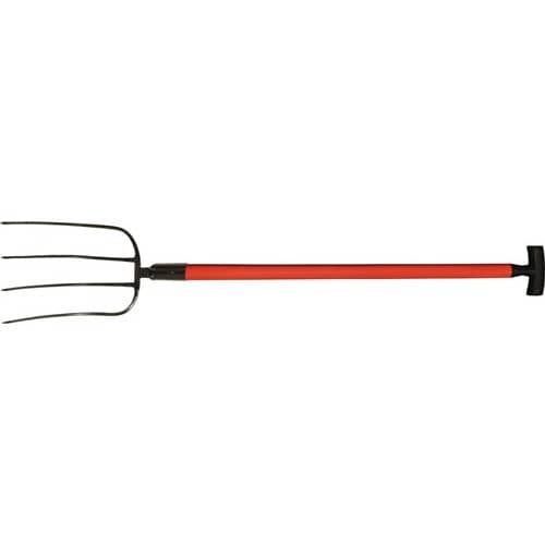 POLET Dunggabel Zinken-L.320mm 4 Zinken Fiberglas T-Stiel 3001 G.1630g POLET