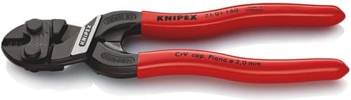 KNIPEX Kompaktbolzenschneider CoBolt® L.160mm Ku.-Überzug ger.3mm o.Aussparung