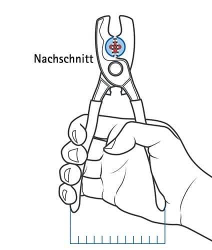 KNIPEX Kabelschere L.200mm Comfort-Griff KNIPEX
