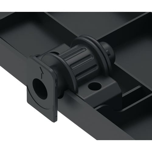Fußstütze schwarz B385/500xT370xH155mm Höhenverstellung 3-f.95/125/155mm