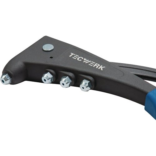 TECWERK Handblindnietsetzgerät L.255mm Arbeitsber.2,4-5mm m.Öffnungsf.TECWERK