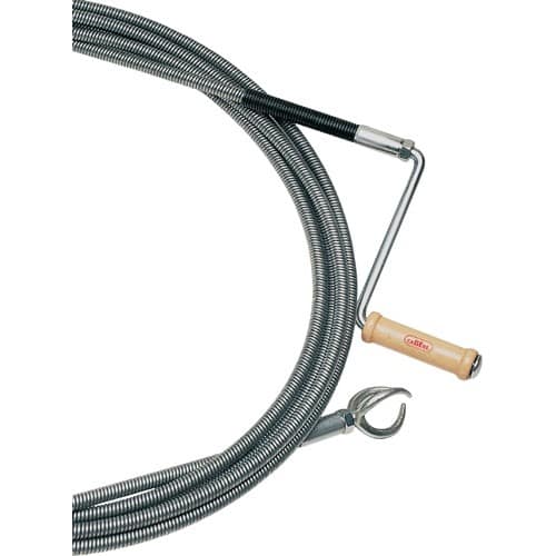 CABERE Rohrreinigungswelle L.10m Wellen-D.12mm Krallen-D.40mm doppellag.m.Stahlkuppl.