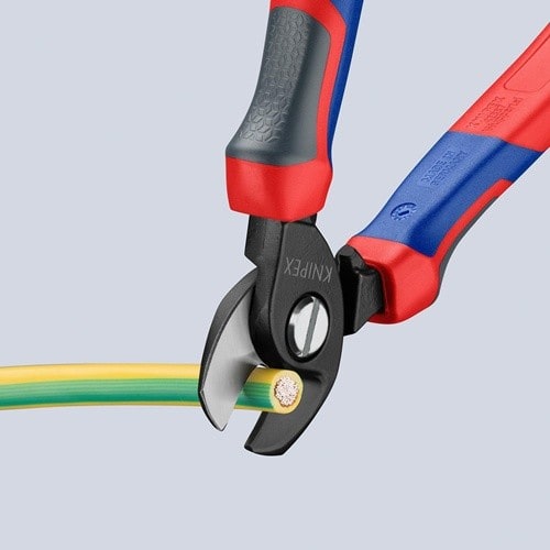 KNIPEX Kabelschere L.165mm Mehrkomp.-Hüllen KNIPEX