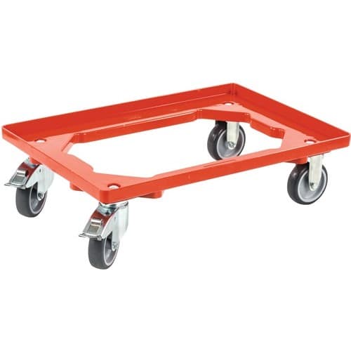 ALLIT Kistenroller Trgf.250kg Gummi-Bereifung L600xB400mm Ku.rot ALLIT