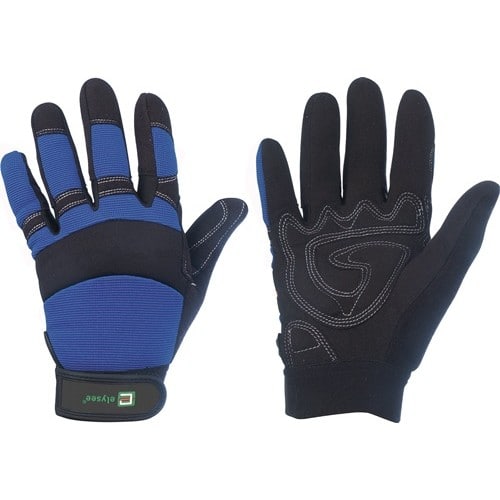 ELYSEE Kunstlederhandschuhe Master Gr.11 schwarz/blau Kunstleder