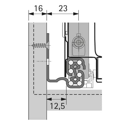 HETTICH Quadro V6 Silent System, 470 mm, EB 12,5 mm, links und rechts, 9290627