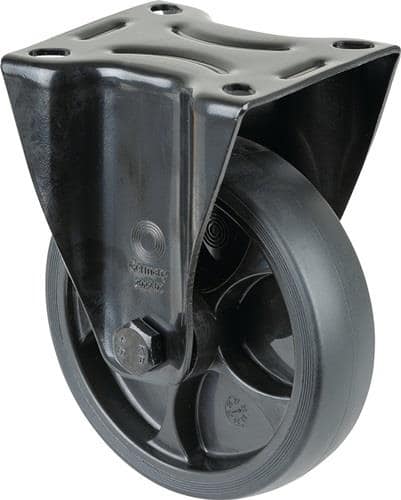 Bockrolle Gummi Platte L104xB80 mm Farbe Rolle schwarz BS ROLLEN