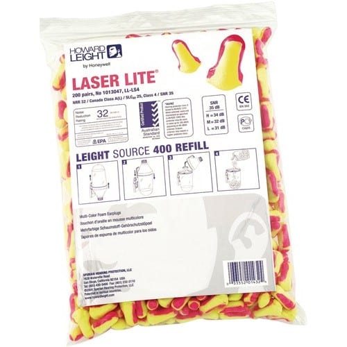 HONEYWELL HOWARD LEIGHT Gehörschutzstöpsel Laser Lite EN 352-2 SNR 35 dB Nachfüllpack 200 PA/Pk.