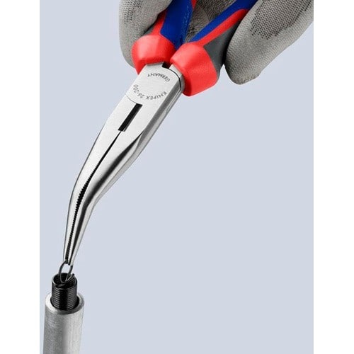 KNIPEX Flachrundzange L.200mm pol.40Grad gew.Comfort-Griff KNIPEX