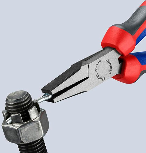 KNIPEX Flachzange Gesamt-L.160mm Kopf pol.schwarz atram.Comfort-Griff KNIPEX