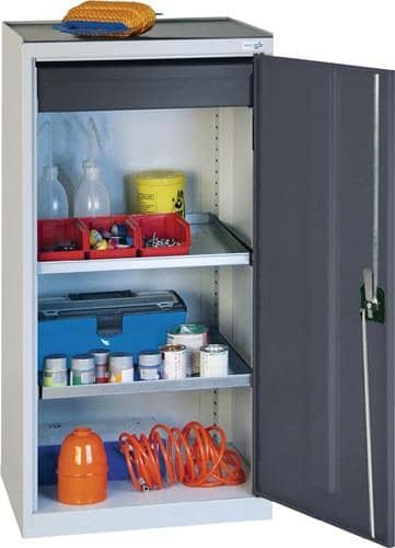 STUMPF Werkzeug-/Beistellschrank H1000xB500xT500mm 1Schubl.,2Bd.lichtgrau/enzianblau
