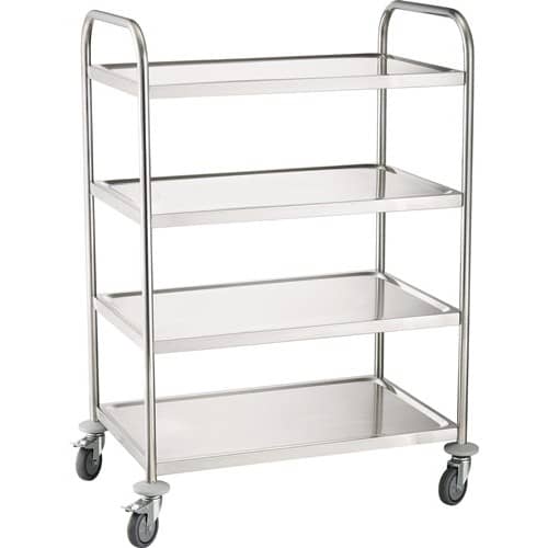 RUXXAC Tischwagen 4 Ladeflächen L820xB500mm silber Trgf.200kg RUXXAC