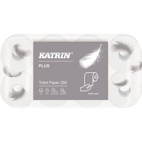 KATRIN Toilettenpapier Katrin 250 Long 3-lagig 48 RL a 250 Blatt=12000 Bl.KATRIN