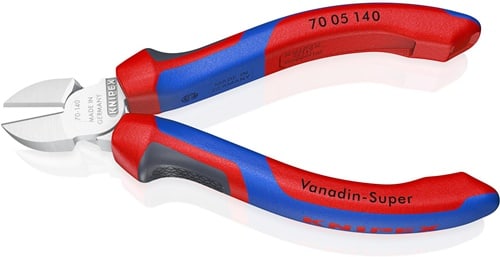 KNIPEX Seitenschneider L.140mm Kopf verchr.m.Mehrkomp.-Hüllen KNIPEX