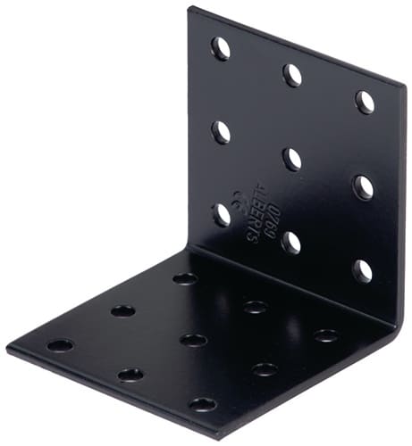 GAH Lochplattenwinkel H60xB60xS2,5mm STA roh,verzinkt,schwarz ku.-besch.GAH