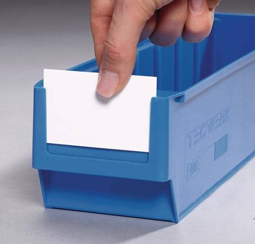 Etikett weiß für Regallagerkasten 100St./Btl. TECWERK