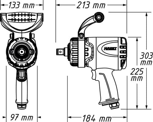 HAZET Druckluftschlagschrauber 9013TT 20mm (3/4Zoll) A4-kt.2170 Nm HAZET