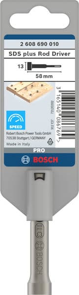 BOSCH Nageleintreiber SDS plus, Gesamtlänge: 58 mm, Durchmesser: 13 mm