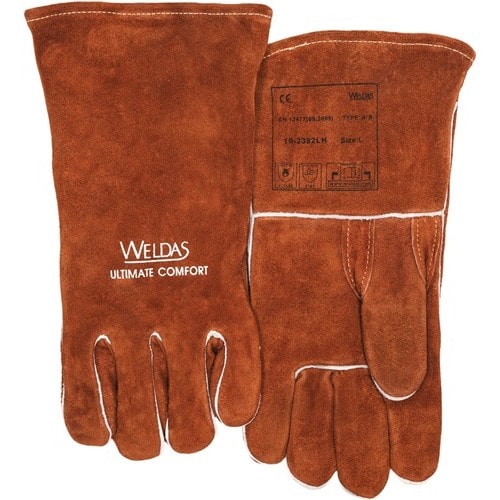 WELDAS Schweißerhandschuhe Gr.L (9) braun Rindspaltleder 5 PA