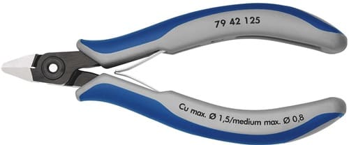 KNIPEX Präzisions-Elektronik-Seitenschneider L.125mm Form 4 Facette nein pol.KNIPEX
