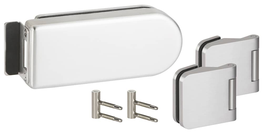HERMAT Ganzglas Gegenkasten-Set VENEZIA 6014/6315/HZ.GK, Edelstahl