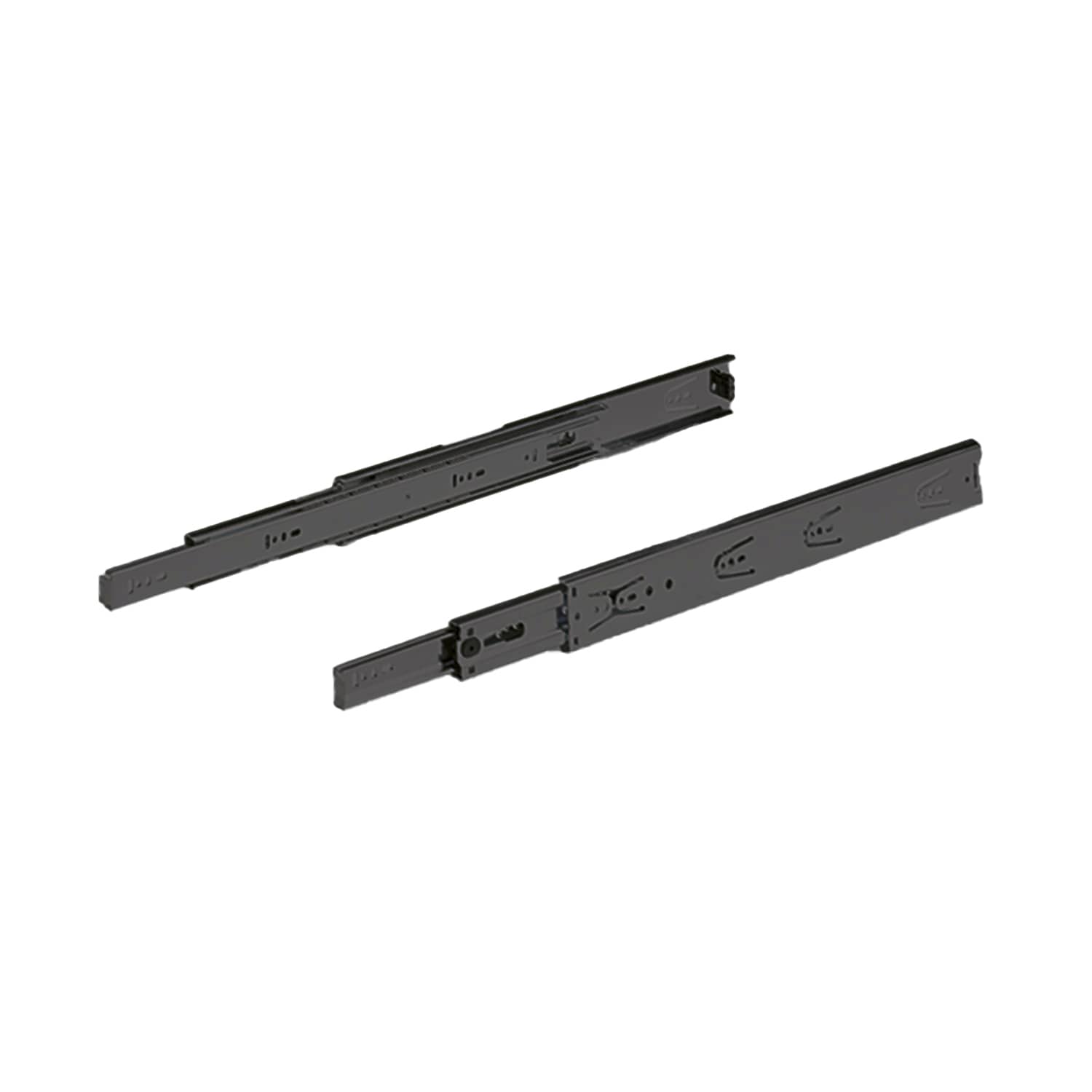 HETTICH Kugelauszug KA 5632, Seitenmontage, Abmessungen (H x B) 46 x 12,7 mm, 500 mm, schwarz, 1073725