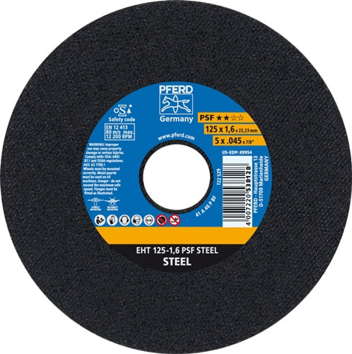PFERD TOOLS Trennscheibe PSF STEEL D125x1,6mm ger.STA Bohr.22,23mm PFERD
