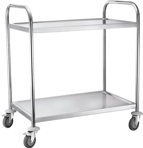 RUXXAC Tischwagen 2 Ladeflächen L820xB500mm silber Trgf.100kg RUXXAC