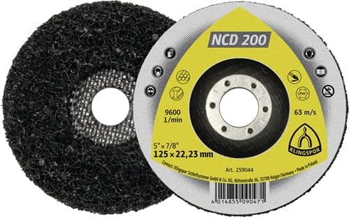 KLINGSPOR Grobreinigungsscheibe NCD 200 Ø115xmm Bohr.22,23mm KLINGSPOR