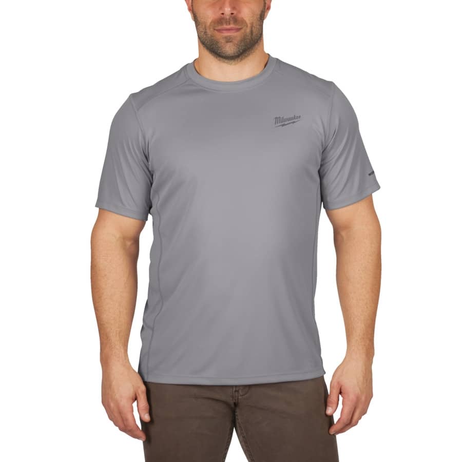 MILWAUKEE Funktions-T-Shirt grau mit UV-Schutz WWSSG-XXL