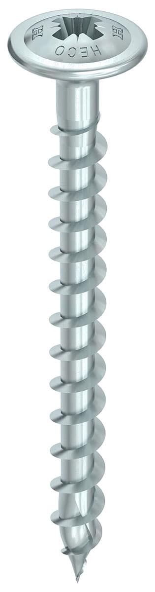 HECO TOPIX-plus 3,5 x 25, Rückwandschraube, Pozi-Drive, Variables Vollgewinde, verzinkt blau, A3K