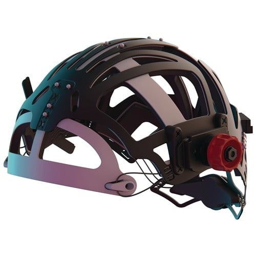 OPTREL Kopfbedeckung ISOFIT® HEADGEAR HYBRID 1 schwarz,rote Knöpfe OPTREL