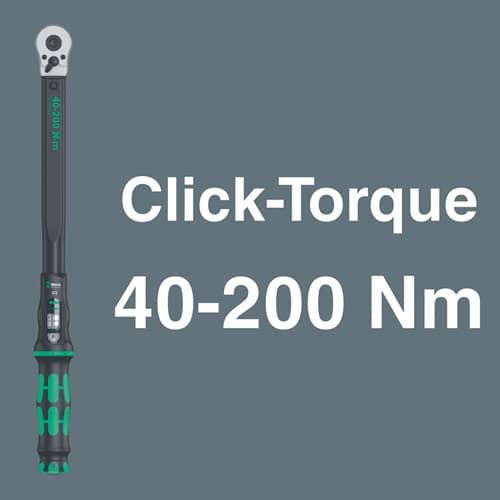 WERA Drehmomentschlüsselset Klick-Torque C 3 Set 2 11-tlg.40-200 Nm 1/2 Zoll WERA