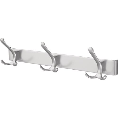 HERMETA Huthakenleiste 0822-0823 3 Hak.A.96mm LM silberf.elox.H.102mm HERMETA