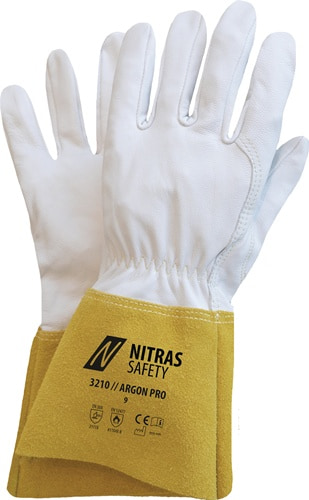NITRAS Schweißerhandschuhe ARGON PRO Gr.10 grau/ocker