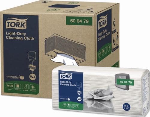 TORK Putztuch TORK 500479 L.ca.415 mmxB.ca.355mm weiß 1-lagig 4 Pk.m.je 120 Blätter