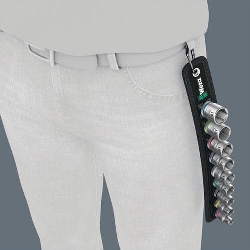 WERA Steckschlüsseleinsatzset Belt B 4 10-tlg.SW 19 / 8mm Antr.10mm (3/8) Zoll WERA