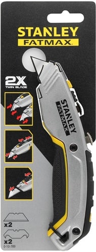 STANLEY Universalmesser FATMAX® PRO 2-IN-1 Gesamt-L.180mm einziehbar SB-verpackt STANLEY