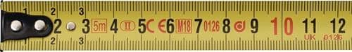 TECWERK Taschenrollbandmaß L.5m B.19mm mm/cm EG II Ku.CR TECWERK
