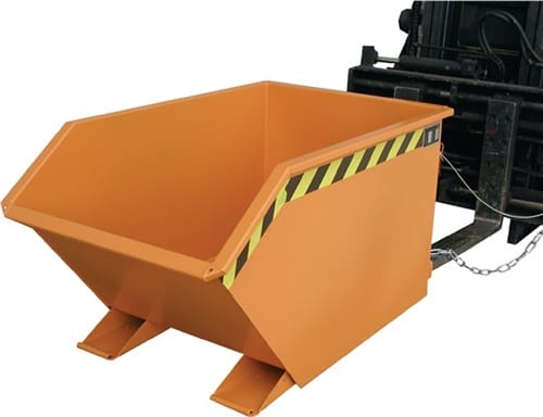 BAUER Kippbehälter L1640xB1280xH780mm gelborange Inh.1,0 m³
