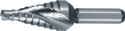 RUKO Stufenbohrer Bohrber.4-12mm HSS Spiralnut Gesamt-L.48mm Z.2 Stufen 9 RUKO