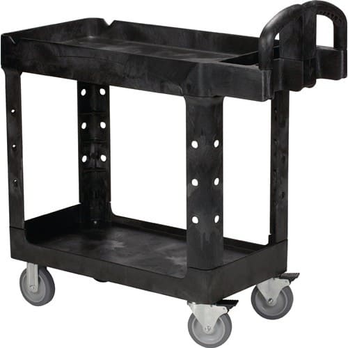 RUBBERMAID Tischwagen 2 Ladeflächen L770xB420mm schwarz Trgf.226kg