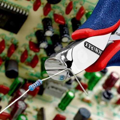 KNIPEX Elektronikvornschn.L.120mm Form 3 Facette ja,kleine spiegelpol.Mehrkomp.-Hüllen