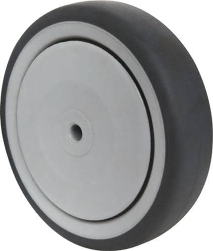 Ersatzrad D.150mm Trgf.100kg Gum.grau Achs-D.8mm Nabenl.36mm TECWERK