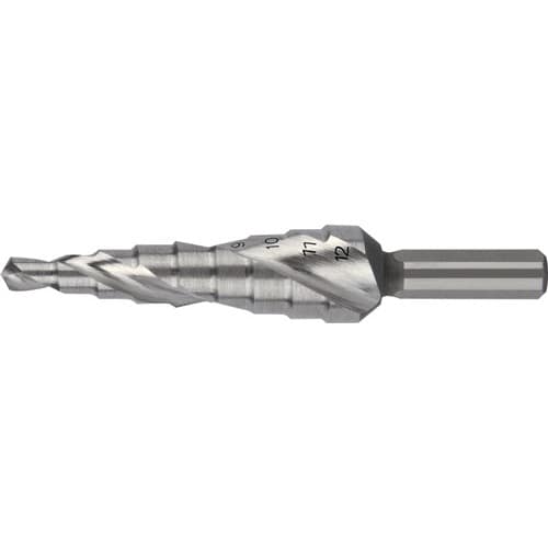 RUKO Stufenbohrer Bohrber.4-12mm HSS-Co5 Spiralnut Z.2 Stufen 9 RUKO